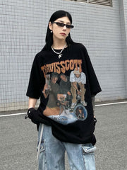 American Street Retro Oversize Fried Street Shirt Trend