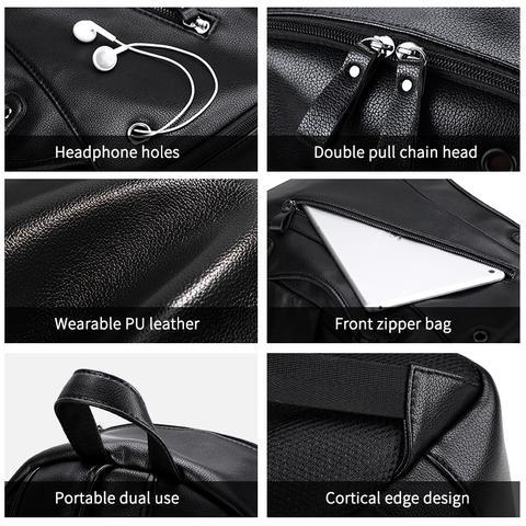 Usb Charging Leather Backpacks