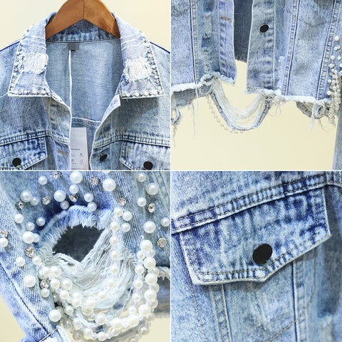 Women's denim short coat