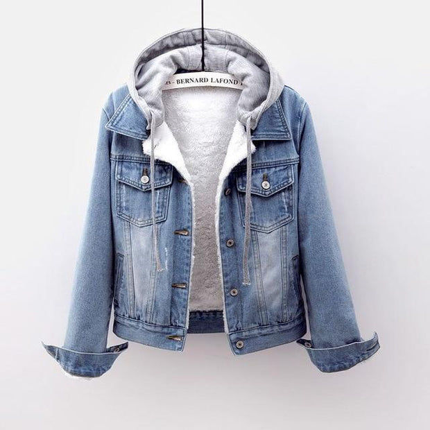 Winter denim cotton coat