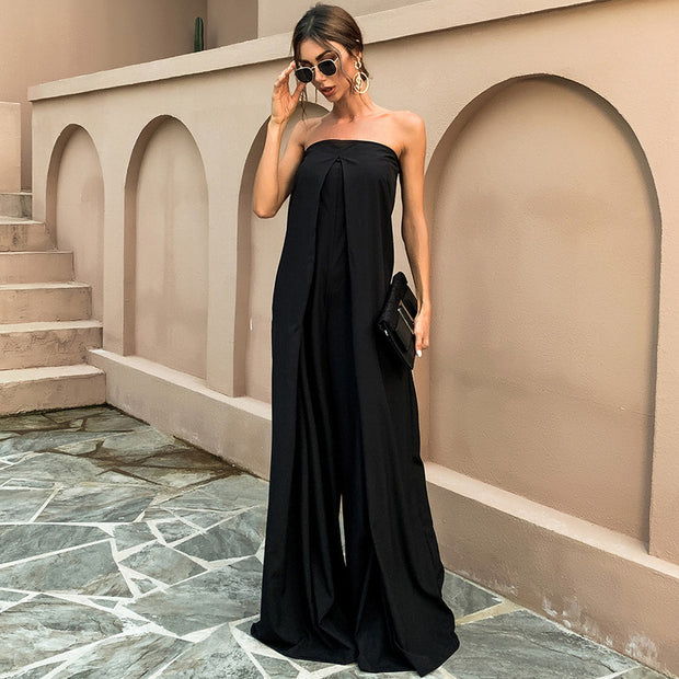 Wide-leg trousers high-waisted jumpsuits