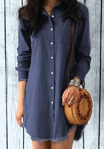 Fashion Fringed Denim Shirt