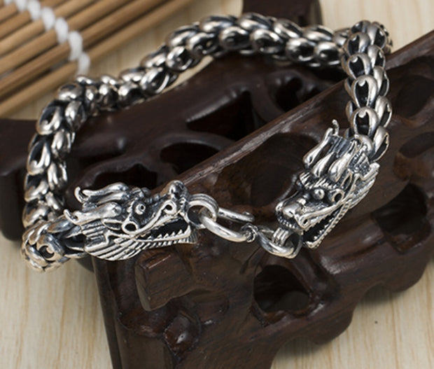 S925 silver bold domineering men's faucet bracelet