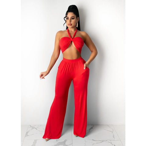 Two Piece Solid Color Street Beach Street Suit Women