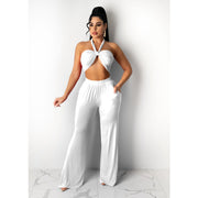 Two Piece Solid Color Street Beach Street Suit Women