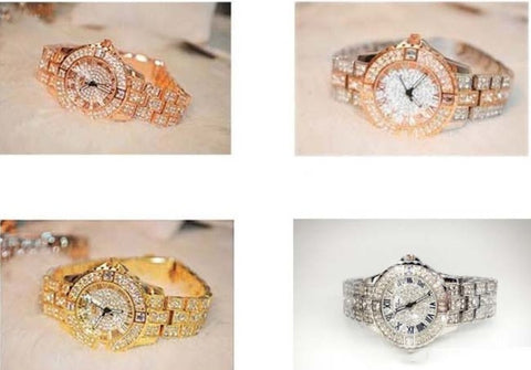 Nouveau Femmes Strass Montres Lady Robe Femmes montre Diamant marque De Luxe Bracelet Montre-Bracelet dames En Cristal de Quartz Horloges