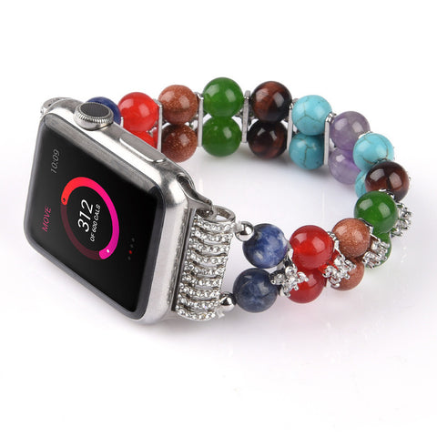 Colorful Stone Smart Strap Jewelry Crystal Watch Chain