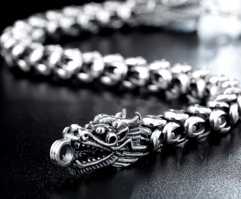 S925 silver bold domineering men's faucet bracelet