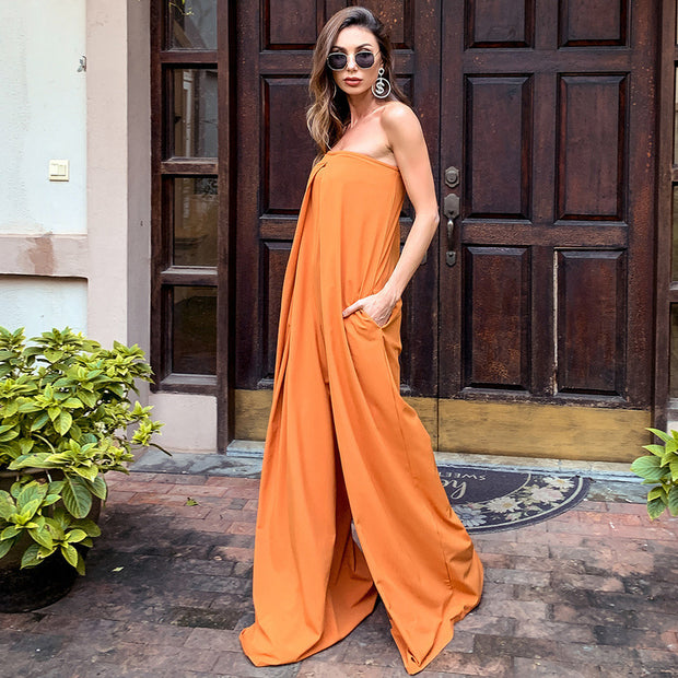 Wide-leg trousers high-waisted jumpsuits