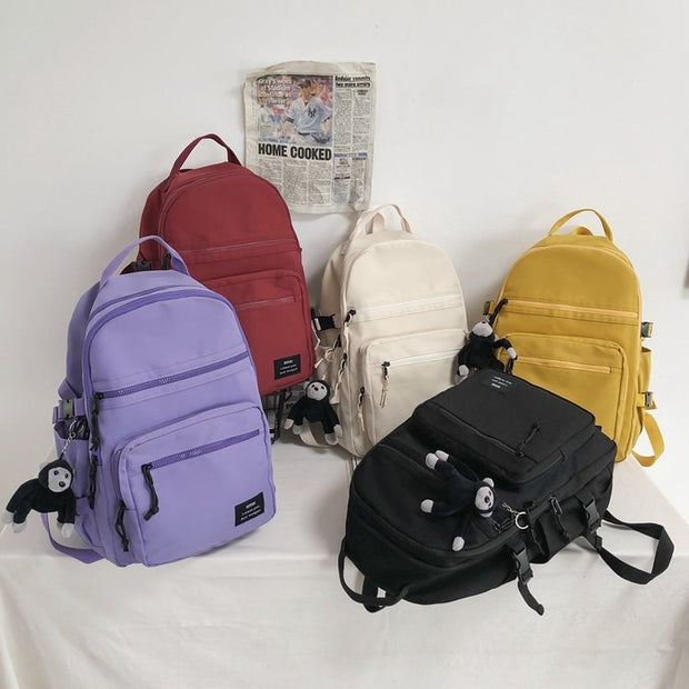 College Students Double-shouldered Male Gender-neutral Tooling Wind Hip-hop Sports Street Schoolbag