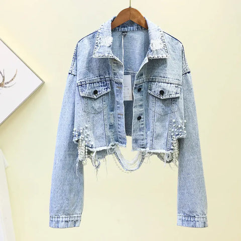 Women's denim short coat