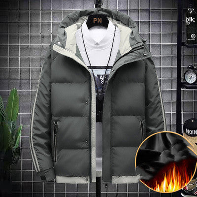 Thick Cotton-padded Jacket, Bread Jacket, Hooded Men's Jacket