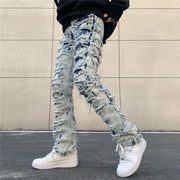 Fried Street Ripped Jeans Men's American High Street