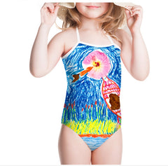 One-pieces Children's Swimwear Bathing Suit Printing Girls' Swimsuit Summer Baby Bodysuits