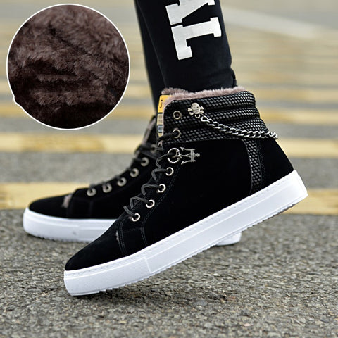 Casual Fashion Sneakers Men's Fleece-lined Sneakers