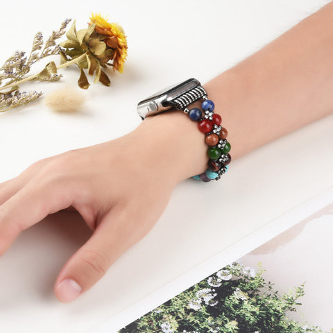 Colorful Stone Smart Strap Jewelry Crystal Watch Chain