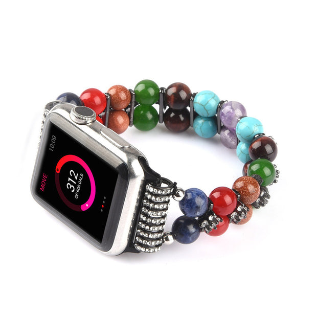 Colorful Stone Smart Strap Jewelry Crystal Watch Chain