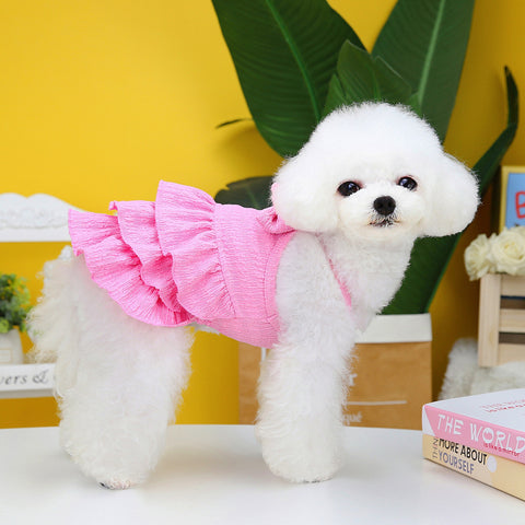 Pet Clothes Dog Skirt Candy Color Layers