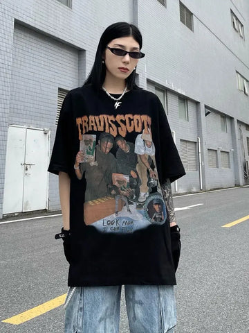 American Street Retro Oversize Fried Street Shirt Trend